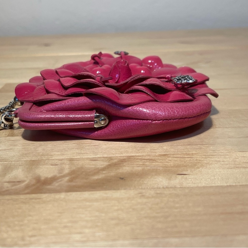 Brighton Rosalie Pink Patent Leather Kiss Lock Coin Purse Crossbody Bag - Picture 3 of 12
